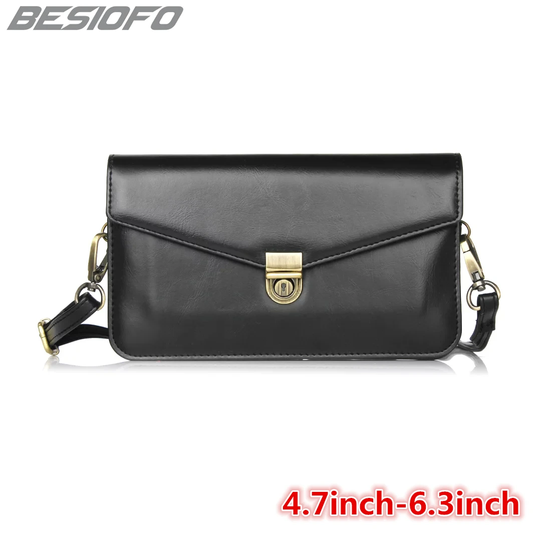 Double Pockets Pouch Girl Women Bag Holster With Belt Card Slots Phone Case For Asus Zenfone 2 3 5 5z 2018 500kl Max 4 Pro Plus | Мобильные