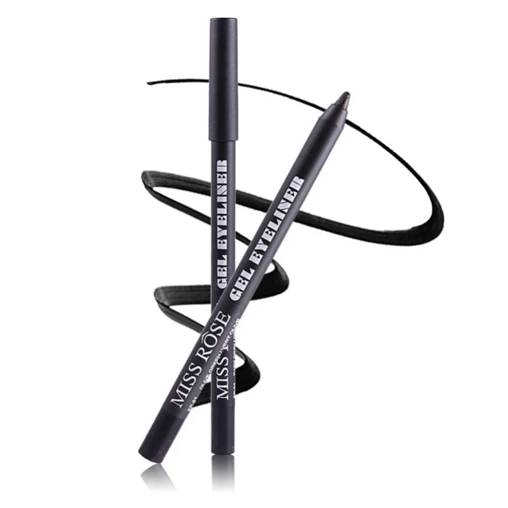 Professional Black Brown Eye Liner Pencil Makeup Smooth Waterproof 24H