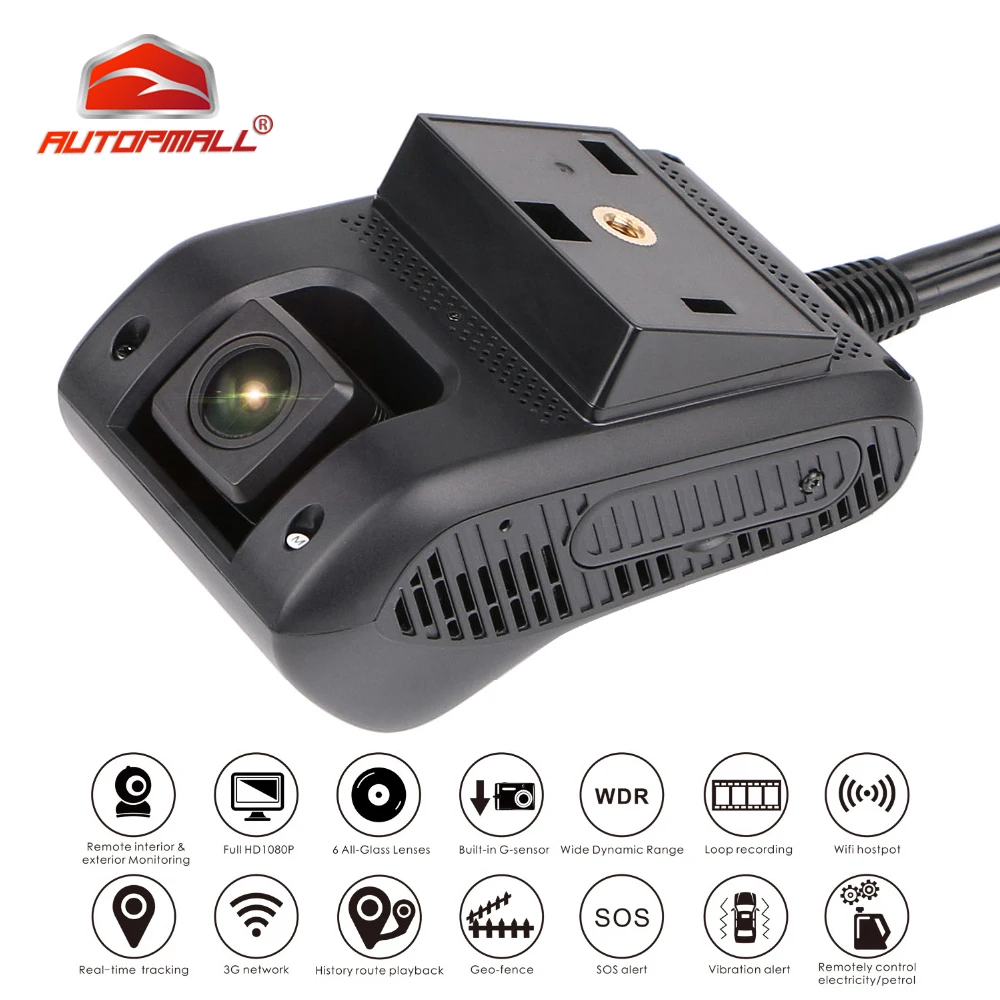 3G GPS Tracker Car Smart Dash Camera Car DVR JC200 EdgeCam Dual Lens Full HD 1080P Black Box SOS WiFi Night Vision Oil Cut-off