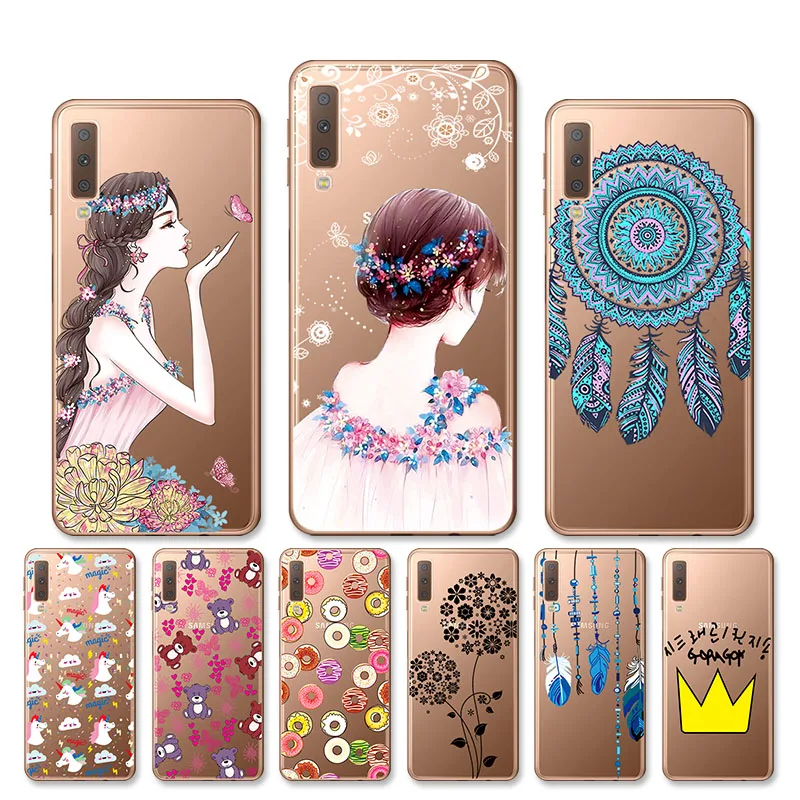 

Ojeleye Soft Cases For Samsung Galaxy A7 2018 Phone Cover Silicone Printing Back Case Cover For Samsung A7 2018 A750 A750F 6.0"