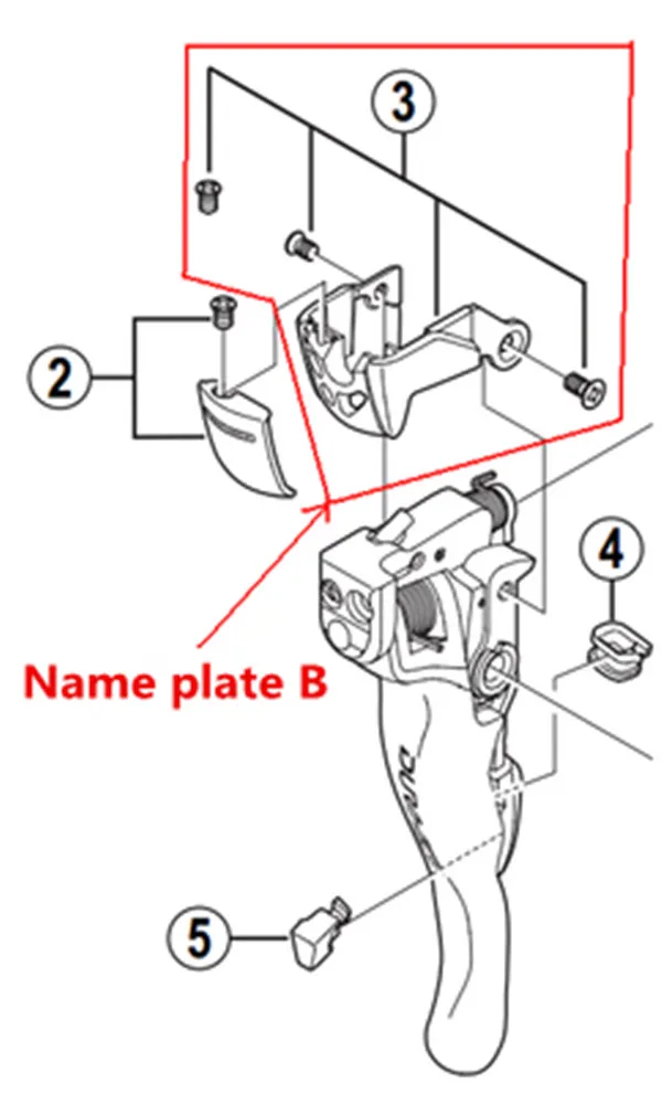 Shimano dura-асе ST-7900 сбоку пластина наименование B и крепежные винты 7900 табличка B и болты левой /правая рука 1 шт