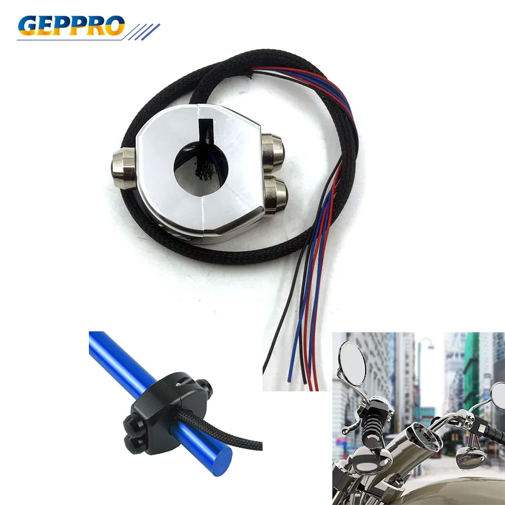 

Motorcycle 22mm Aluminum CNC ON/OFF Start Kill 3 Button Switch Moto Switches Handlebar Mount LED Headlight Fog Light Horn Brake