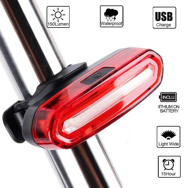 Flash Deal Dropshipping USB Rechargeable Bicycle Rear Light Cycling LED Taillight Waterproof MTB Road Bike Tail Light Back Lamp for Bicycle 2