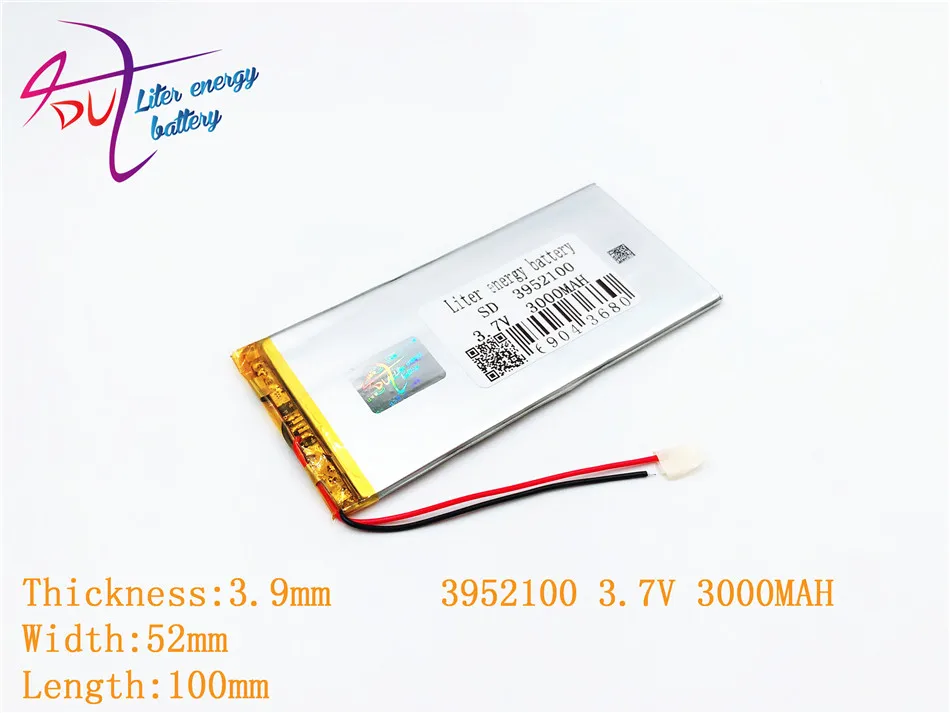 

Liter energy battery best battery brand 3952100 3.7V 3000MAH MP4 battery't a MP5 4050100 tablet battery
