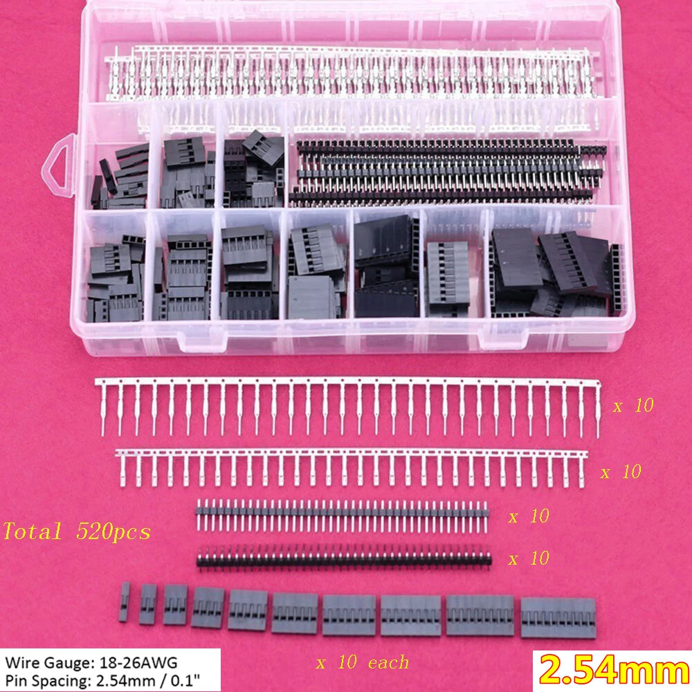 Crimping Tool Crimper Tool AWG28-20 With 520pcs Dupont 2.54mm Connectors Assortment Kit