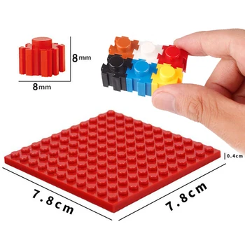 

DOLLRYGA Small Building Block pegboard LOZ Micro Block Diamond Building Blocks Template Mini Blocks Brick Action Figure Template