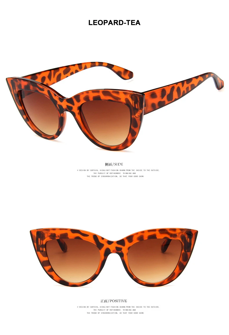 Кошачий глаз, солнцезащитные очки для женщин, цветные линзы, Ретро стиль, модный бренд, дизайнерская зеркальная оправа, Черный PC, женские солнцезащитные очки, новинка, UV400