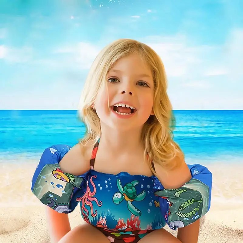 Kids Swimming Equipment Cartoon Arm Float With Belt Swimming Training Inflatable Ring 10-30kg Baby Swimming Pool Accessories