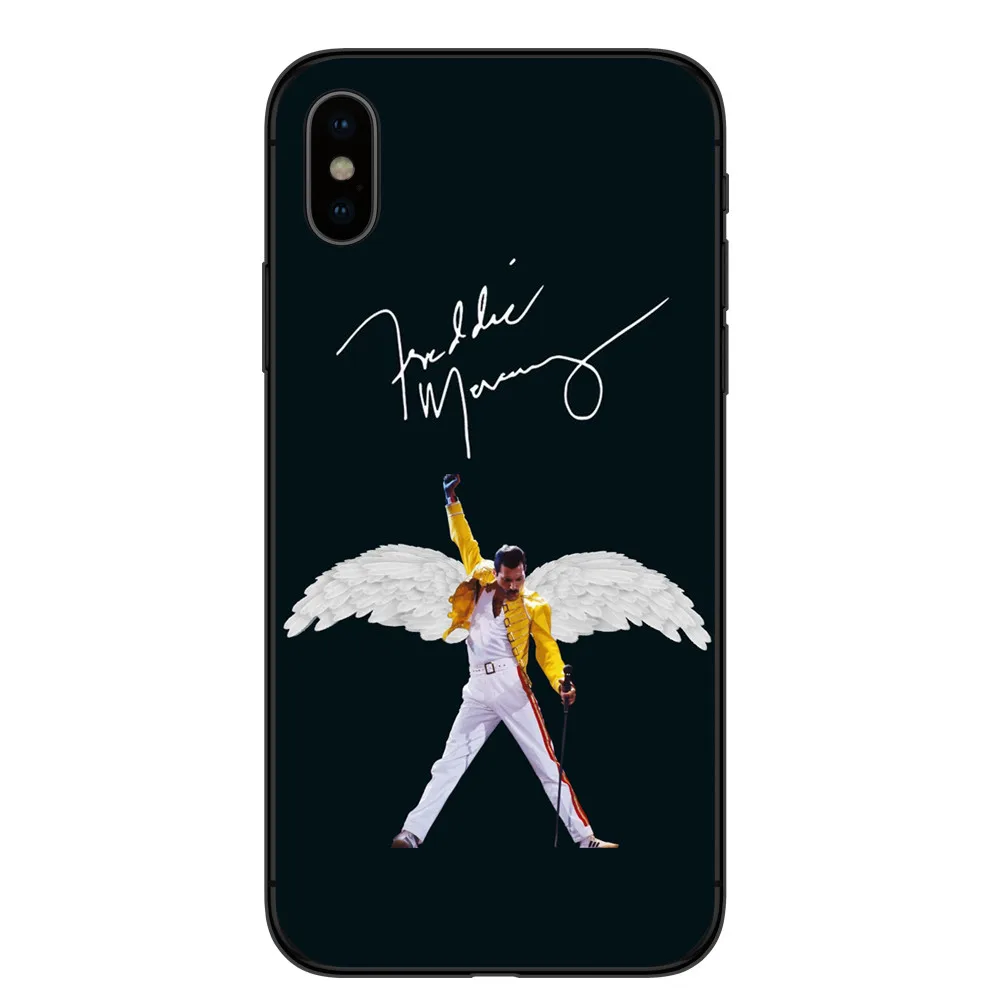 KACKYFUL чехол для телефона для Coque iPhone X XR XS Max 8 8Plus 7 7Plus 6 6S Plus 5S SE Фредди Меркури Queen band Мягкий силиконовый чехол