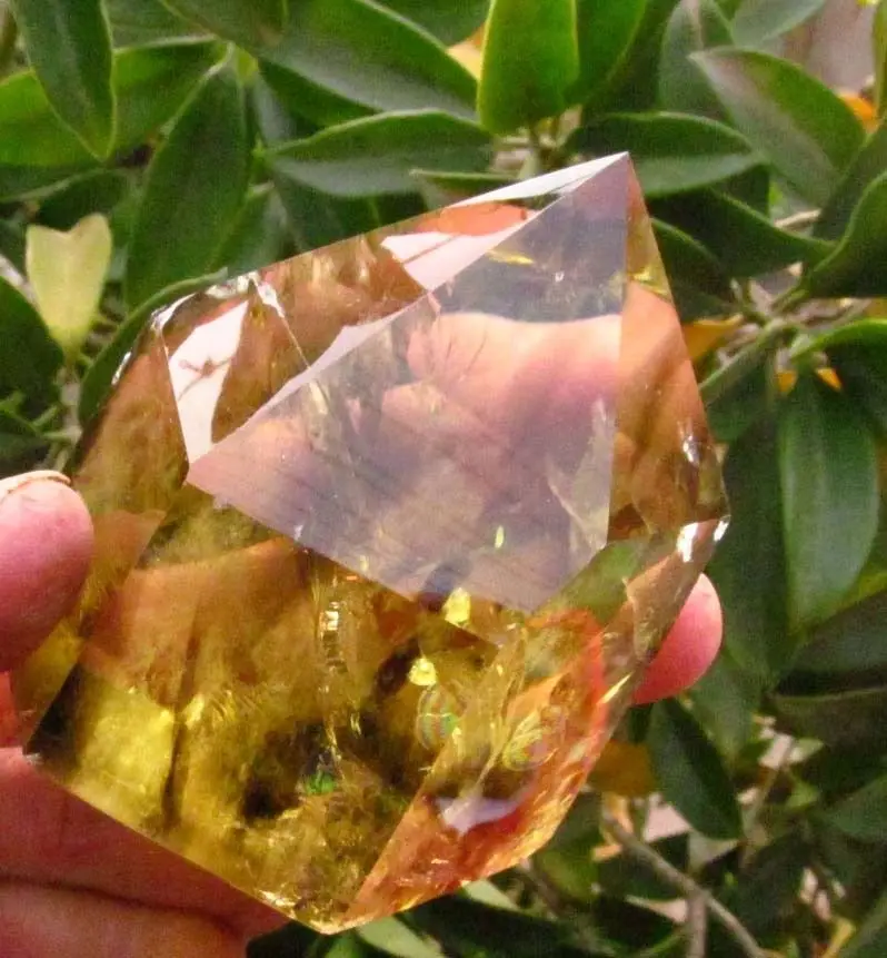 

xd j00842 long AAA NATURAL CITRINE SMOKY QUARTZ CRYSTAL POINT Healing