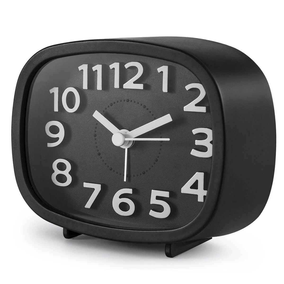Горячая-не тикающий будильник, на батарейках прикроватные часы бесшумные Простые в установке дорожные часы с ночником