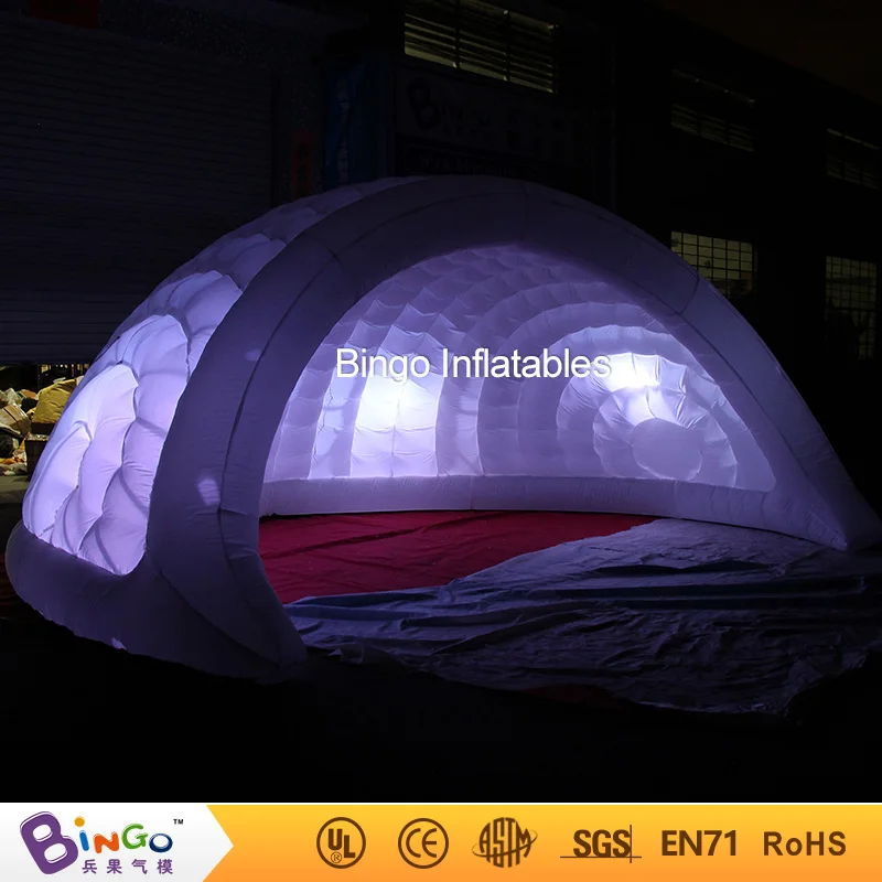  5X4.2X2.5 meters color change LED inflatable igloo tent  air-blown garden igloo tent  dome tent wit