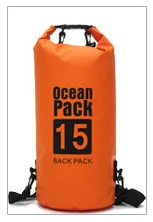 15L Orange 15L/20L/30L ПВХ водонепроницаемая сумка для плавания, рюкзак для хранения, сухой мешок для каякинга, катания на лодках, кемпинга, походов, каноэ, рыбалки - Цвет: 15L Orange