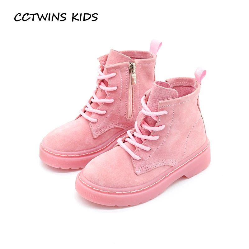 

CCTWINS KIDS 2017 Children Genuine Leather Ankle Boot Kid Lace-Up Baby Girl Martin Boot Toddler Boy Fashion Black Shoe C1153