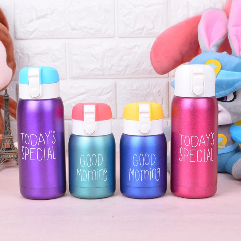 

Min Thermos Thermal Cute Kids Water Bottles Sports Drink Cup Stainless Steel Vacuum Flask Child Portable Insulation Thermos Gift