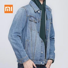Xiaomi COTTONSMITH мужское Ковбойское пальто, хлопок, модная повседневная куртка, осенняя мужская простая джинсовая куртка, модная брендовая мужская куртка