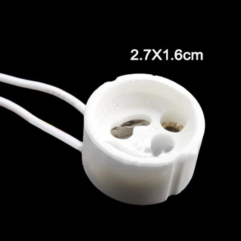 10pcs/lot GU10 Lamp Holder Socket Bbase Adapter Wire Connector Ceramic Socket for LED Halogen Light Light Accessory