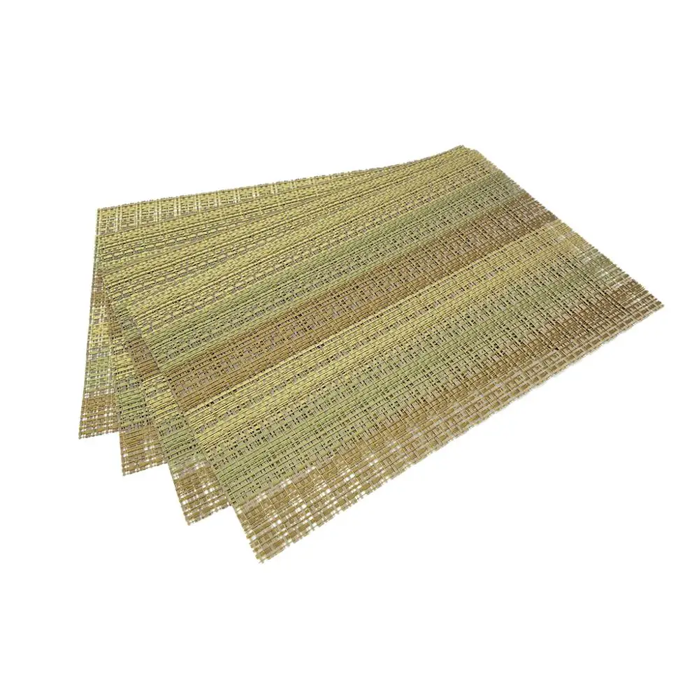 

FISSMAN Set of 4pcs PVC Woven Placemats-Non-Slip Heat-insulated Dish Bowl Pad Table Mat