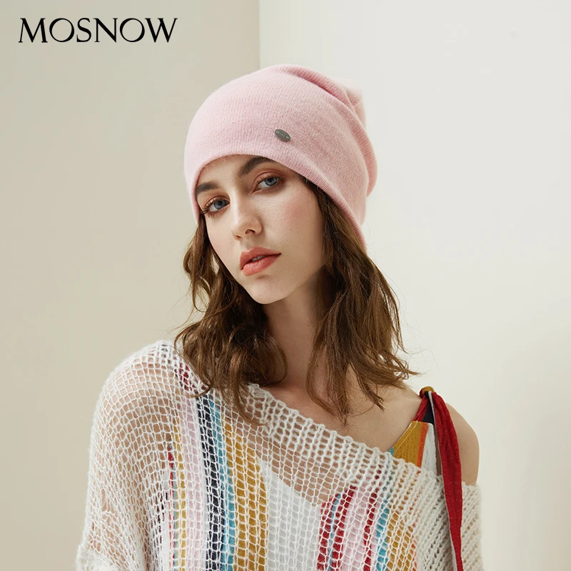 Female Beanies Rabbit Hair Winter Hats For Women Casual Autumn Knitted Beanie Girls New Fashion High Quality Soft Wool Hat