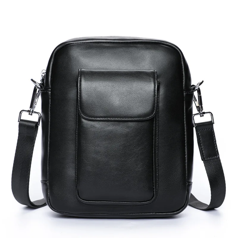 

Men Famous Brand design business Bag Men Shoulder Bag Genuine Leather Crossbody Bag Cowhide Messenger Bag mobile phone pocket