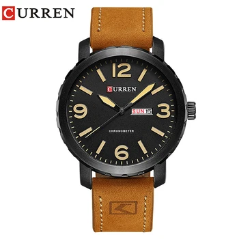 

Curren Watches mens watches top brand luxury relogio masculino curren watch Quartz leather band Wristwatch 8273