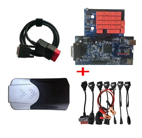 VD TCS CDP Pro с Bluetooth автомобилей грузовиков сканирование диагностических инструментов,0/,3 программного обеспечения+ полный 8 автомобилей/грузовиков кабелей - Цвет: without Bluetooth