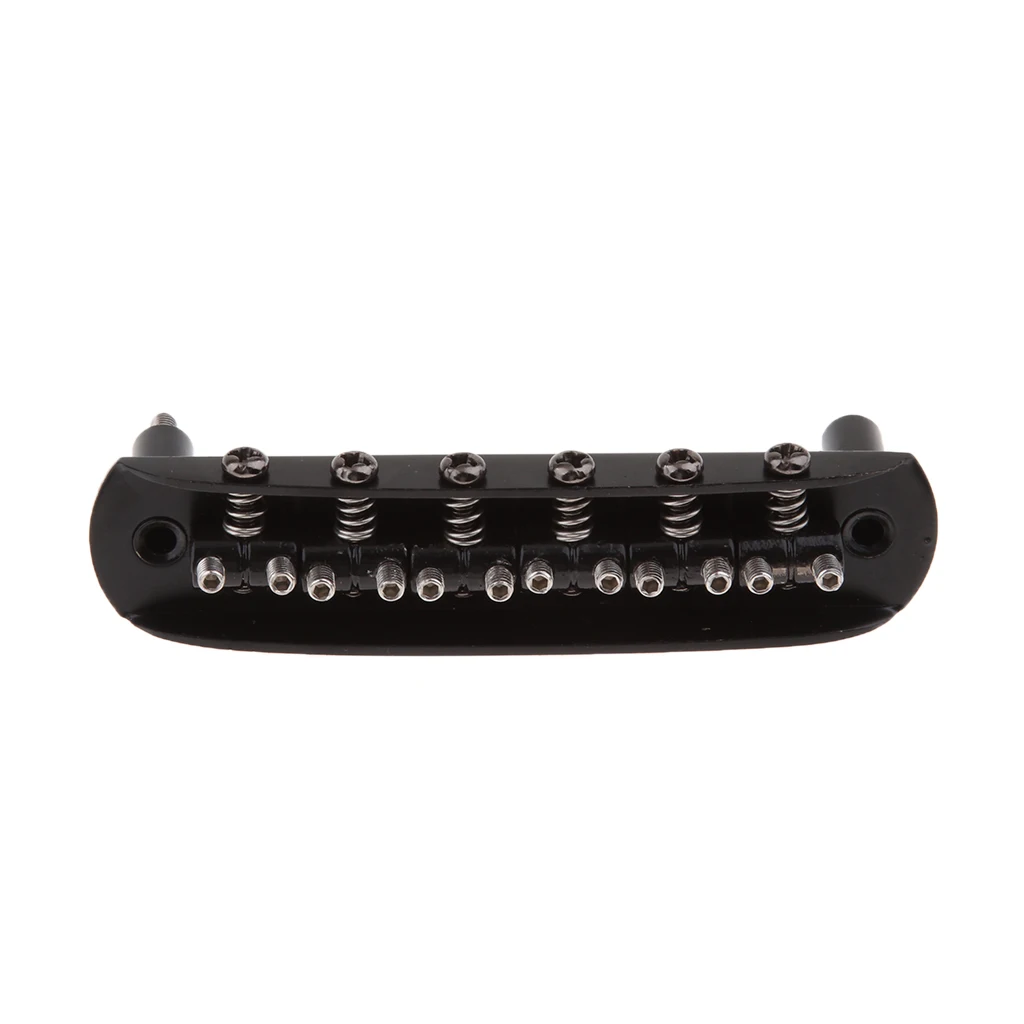 Alloy Musical Instruments Part Electric Guitar 6 String Guitar Bridge with Wrench Screws Black