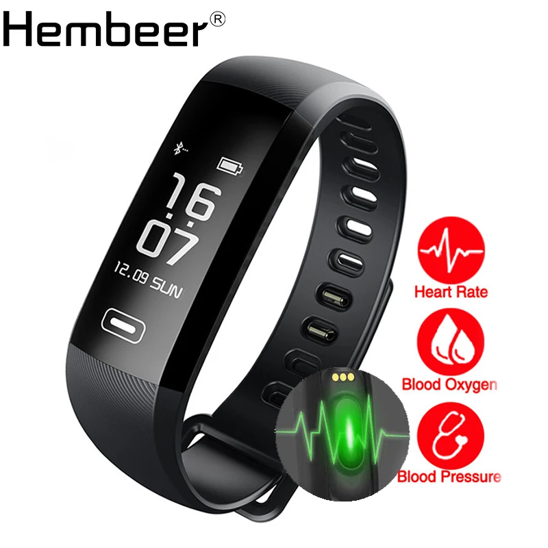 imágenes para Hembeer R5max Pulsera Inteligente Todo el día Del Ritmo Cardíaco Monitor de Oxígeno de La Sangre La Presión Arterial 50-word Rastreador de Ejercicios para xiomi pk CK11s imágenes para Hembeer R5max Pulsera Inteligente Todo el día Del Ritmo Cardíaco Monitor de Oxígeno de La Sangre La Presión Arterial 50-word Rastreador de Ejercicios para xiomi pk CK11s