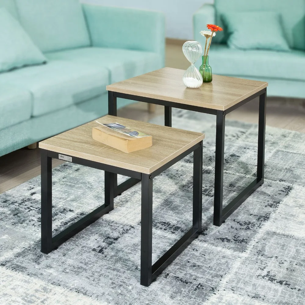 SoBuy FBT42-N Modern Nesting Tables Set of 2 Coffee Table Side Table End Table SoBuy FBT42-N Modern Nesting Tables Set of 2 Coffee Table Side Table End Table