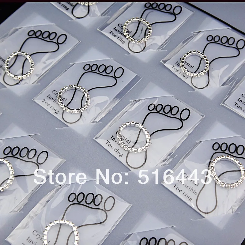 

Big Promotions 36pcs Wholesale Jewelry Lots Full Clear Czech Rhinestones Fashion Stretchy Toe Rings for Womens A-809