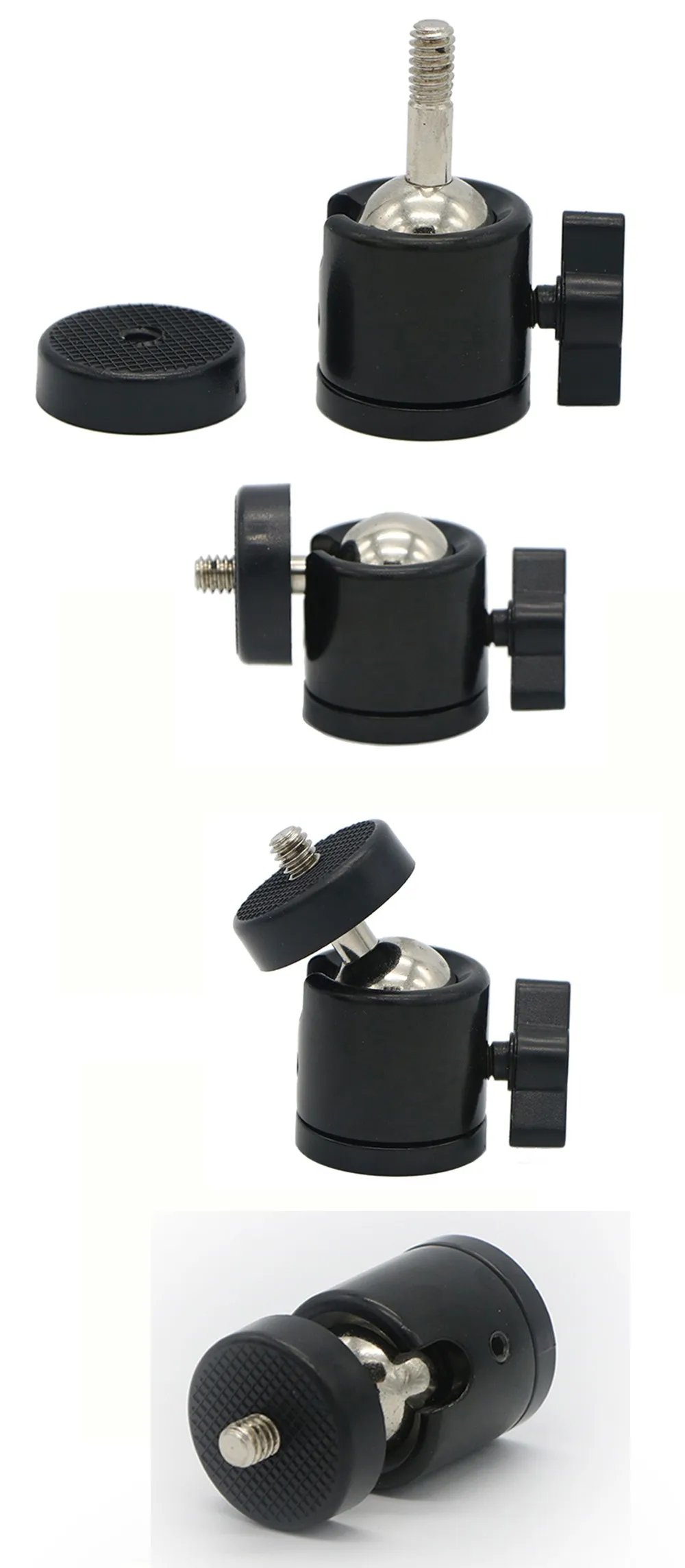 Штатив поворотная головка Мини шаровой головкой с 1/4 до 3/8 винт адаптер для штатива монопод светодиодный DSLR Камера Flash трек слайдер