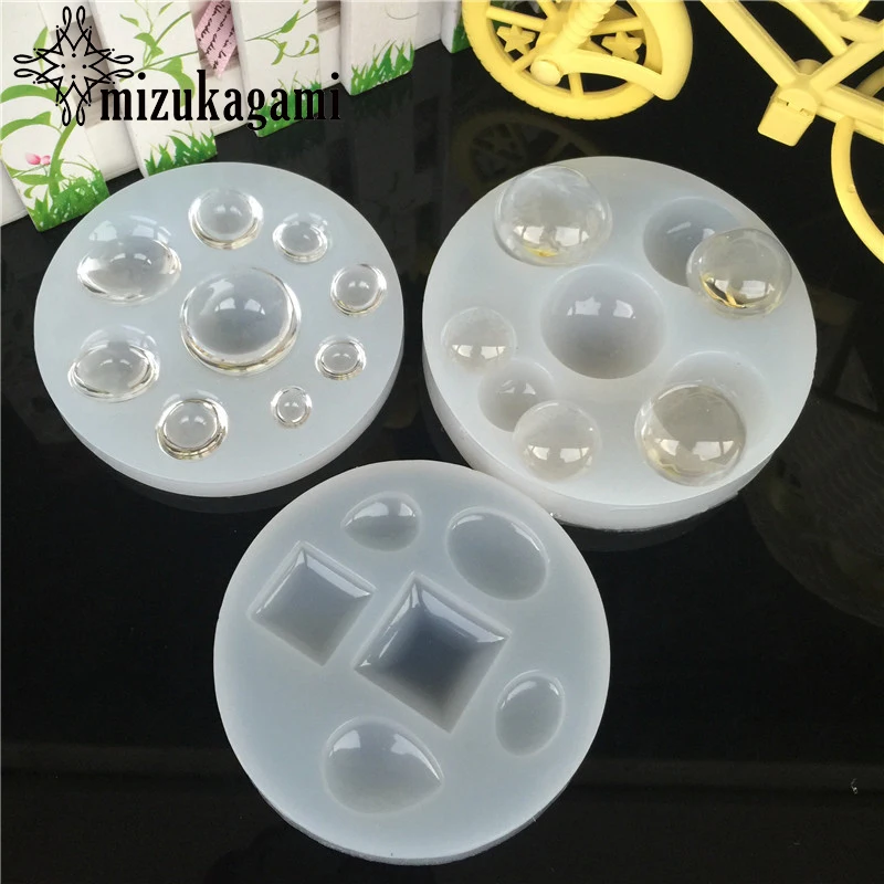 

1pcs UV Resin Jewelry Liquid Silicone Mold Flat Round Tear Beads Resin Charms Molds For DIY Intersperse Decorate Making Jewelry