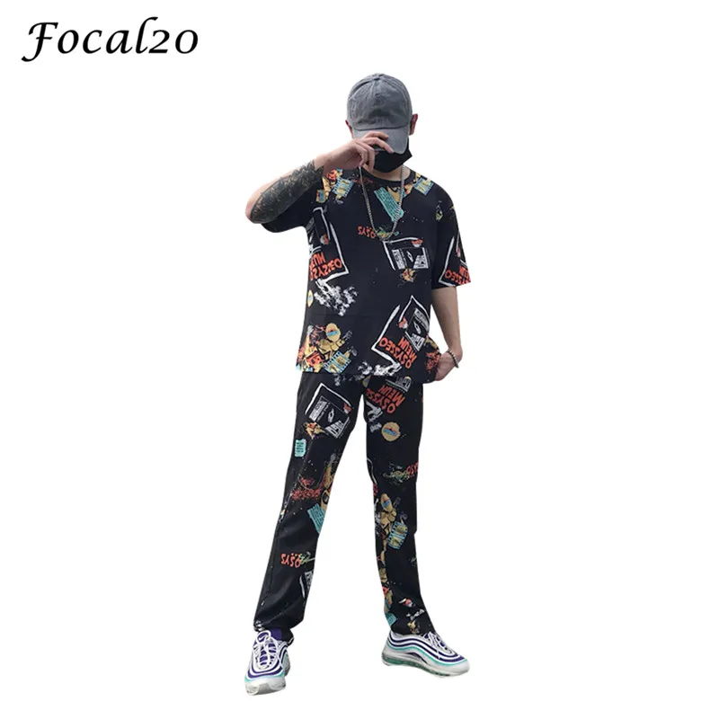 

Focal20 Streetwear Graffiti Letter Print Women T-shirt Short Sleeve Loose Casual T Shirt Summer Harajuku Tee Top