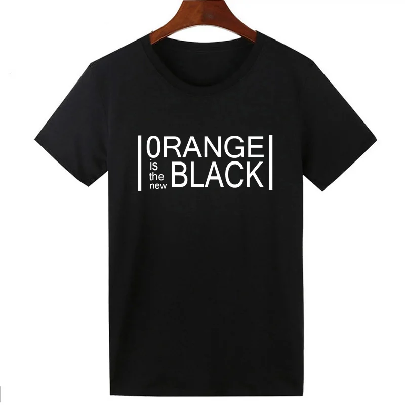 Pkorli Harajuku футболка женская оранжевая Новая Черная Oitnb хлопок короткий рукав