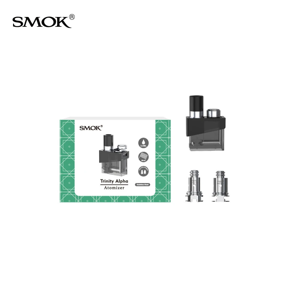 Электронная сигарета Smok Trinity Alpha Pod System картридж 2 8 мл с аккумулятором 1000 мАч