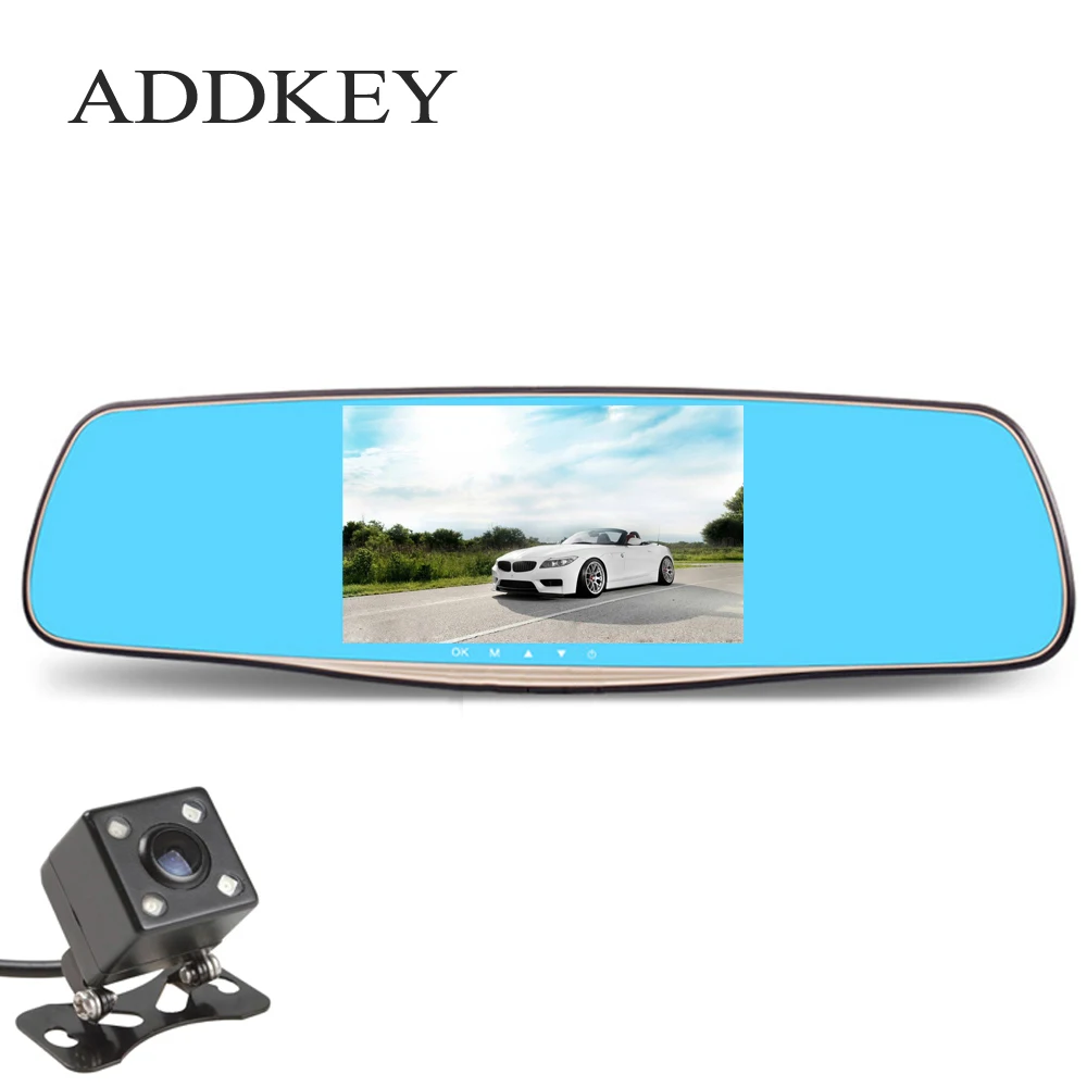 imágenes para Nueva Full HD 1080 P Coche Dvr Cámara Avtoregistrator 5 Pulgadas Espejo Retrovisor Grabador de Vídeo Digital Videocámara Registrador de Doble Lente imágenes para Nueva Full HD 1080 P Coche Dvr Cámara Avtoregistrator 5 Pulgadas Espejo Retrovisor Grabador de Vídeo Digital Videocámara Registrador de Doble Lente