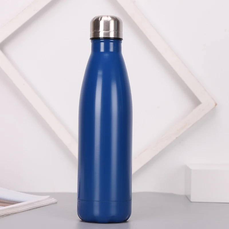 Красочная бутылка для воды BPA бесплатно 500 мл двухслойная бутылка из нержавеющей стали для путешествий спортивный термос изолированный для