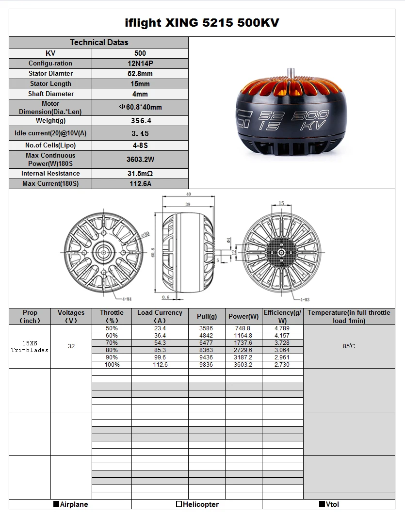 IFlight XING 5215 170KV/250KV/330KV/500KV 6 S FPV NextGen Бесколлекторный двигатель для X-Class RC Дрон FPV гоночная Длинная часть