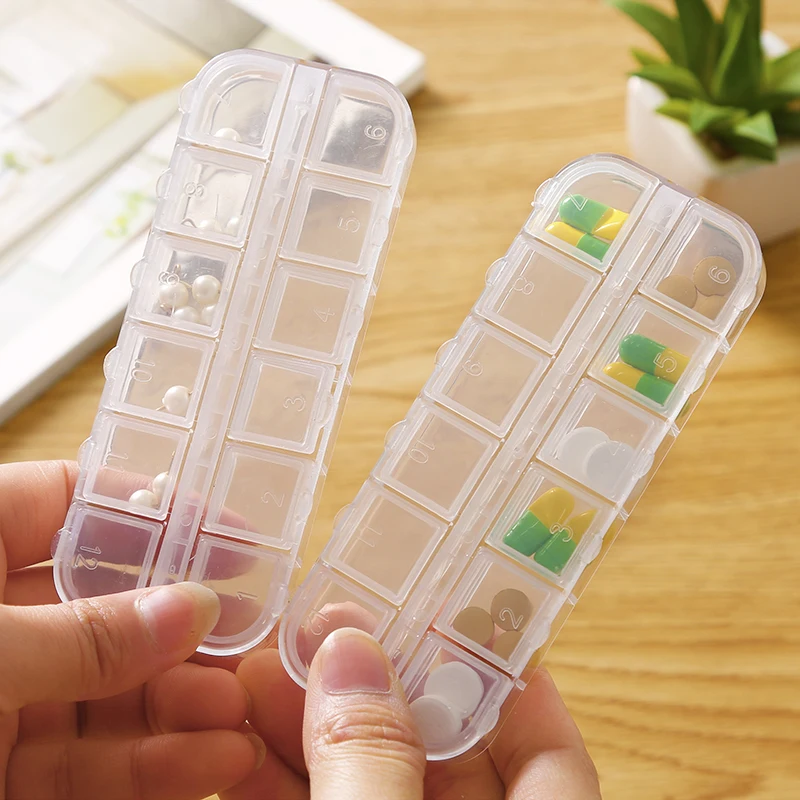 

Plastic Boxes For Diamond Painting 12 Grids Gems Box Round Storage Box Case Jewelry Bead Makeup Clear organizador
