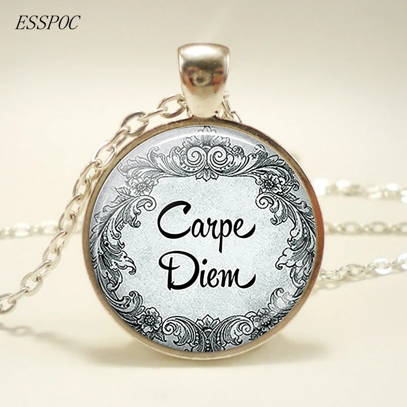 Ожерелье Carpe Diem подвеска ожерелье Seize The Day вдохновляющее ювелирное изделие