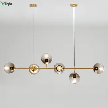 

Nordic Modern E27 Led Chandelier Cable Hanging Chandelier Lighting Pendant Led Chandelier Gray / Clear Glass Shades Chandelier