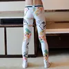 Men Print Long Johns Plus Velvet Mens Warm Pants Elastic Line of Men's Fashion Cotton Sexy Underwear Tight Legging Long Johns 5