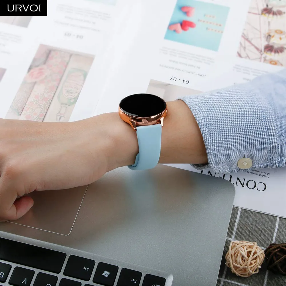 URVOI ремешок для Galaxy Watch Active/42 мм/46 мм спортивный силиконовый ремешок дизайн быстросъемные шпильки мягкая удобная замена