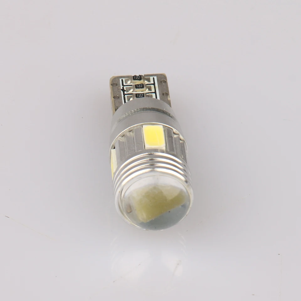 2 шт. T10 5630 6 SMD супер яркая автомобильная светодиодная лампа лампы с полярностью объектива алюминиевый корпус DC 12V