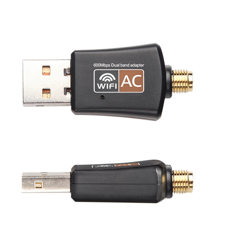Мини 5 ГГц 2,4 ГГц 600 Мбит/с Беспроводной двухдиапазонный 802.11ac USB WiFi адаптер RTL8811AU для настольного компьютера/ноутбука/ПК