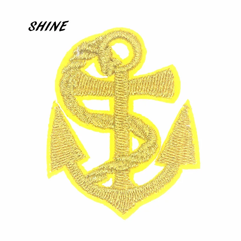 

2pcs/lot Anchor Embroidered Badges Iron On Patches For Clothing Motif Sticker DIY Craft Sewing Accessories 5.2x4.3cm