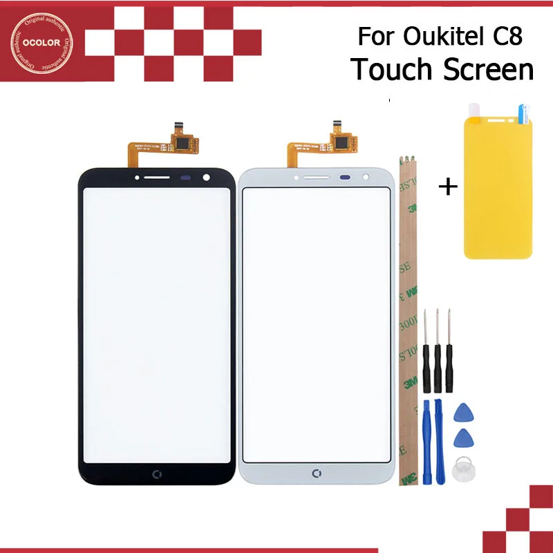 

ocolor For Oukitel C8 C8 4G Touch Panel Touch Screen Digitizer Sensor Replacement For Oukitel C8 Mobile Phone With Tools +Film