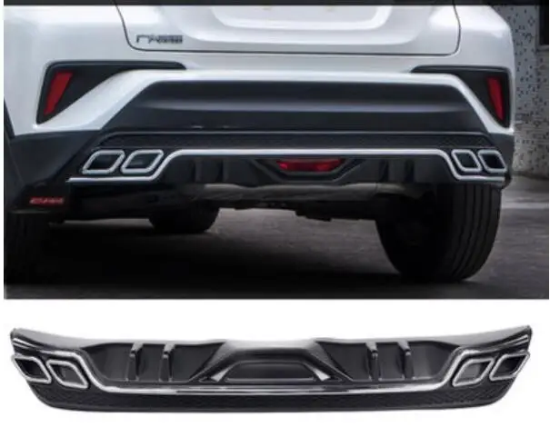 

ABS Rear Bumper Lip Spoiler Diffuser Cover For Toyota C-HR CHR 2016 2017 2018 2019 BY EMS