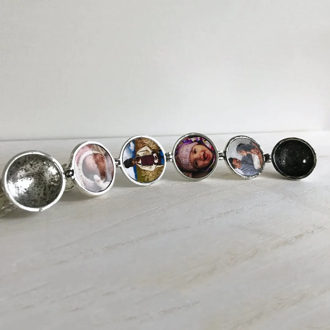Women Men Expanding Photo Locket Long Chain Round Oval Heart Shape Memory Photo Album Box Angel Wings Pendant Necklace Jewelry