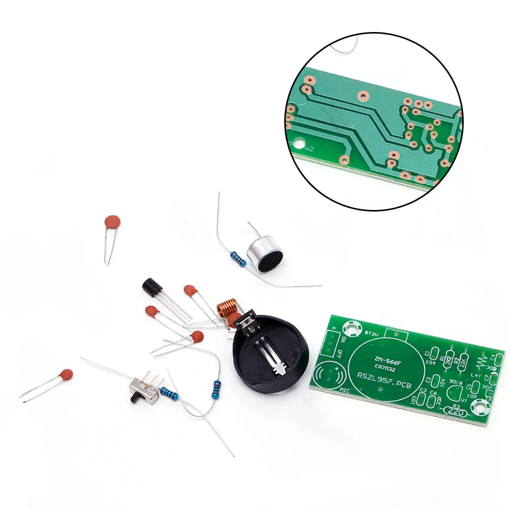 

1 PC Simple FM Wireless Microphone Parts Electronic Training DIY Kit New